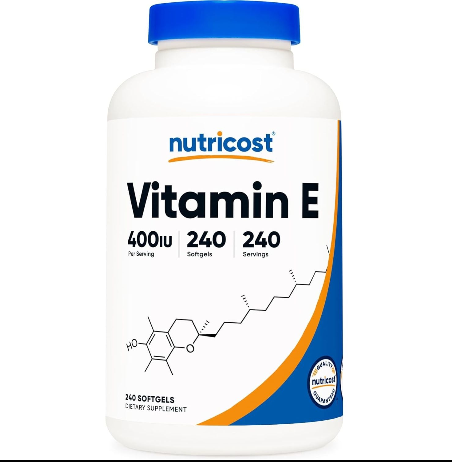 228 Nutricost Vitamin E 400 IU, 240 Softgel Capsules - Gluten Free, Non-GMO