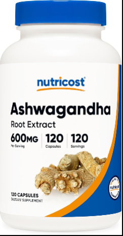 Nutricost Ashwagandha Herbal Supplement 600mg, 120 Capsules - Vegetarian, Non-GMO, Gluten Free, Ashwagandha Root +