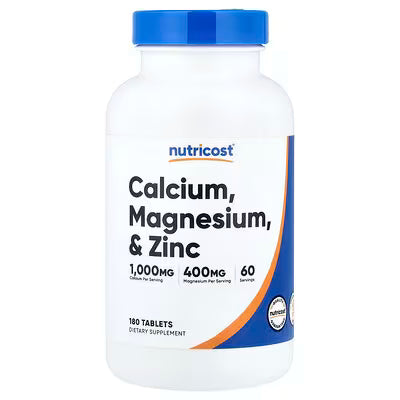 Nutricost, Calcium, Magnesium, & Zinc, 180 Tablets +