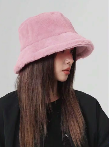 Shein Warm Fluffy Bucket Hat Halloween Winter -.