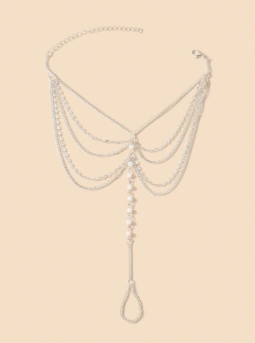 Shein Metal Layered Chain Anklet>