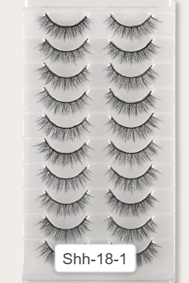 Shein Himirell 10pairs 3d Fluffy Soft Cross Style False Eyelashes, Shh-18-1