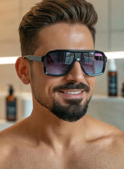 1 Pair Men's Large Frame Casual Fashion Glasses