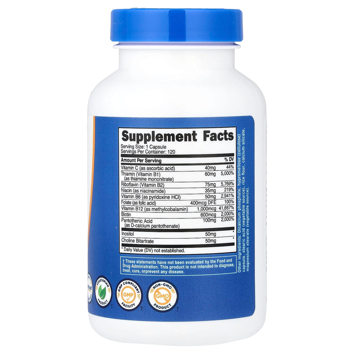 Nutricost Vitamin B-Complex Dietary Supplement Capsules