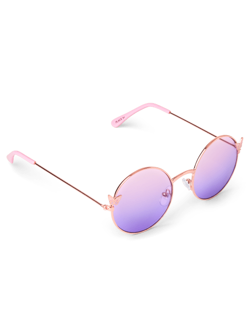 Ch. Place Girls Icon Round Sunglasses - Rose Gold +