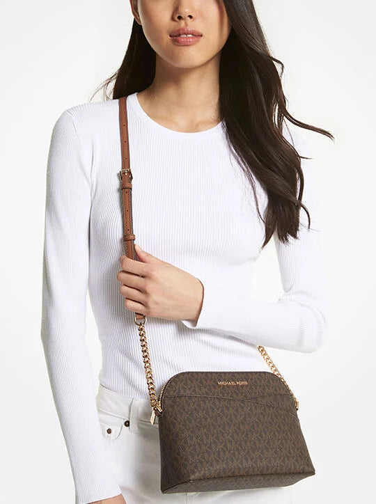 Micheal Kors Travel Medium Logo Dome Crossbody Bag >