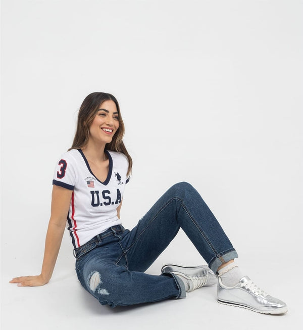 U.S. Polo USA Signature Stripe T-shirt, L +
