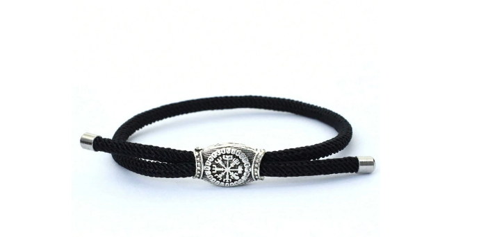 Vintage Men's Viking Bracelet, Handmade Adjustable Rope Bangle, Casual Accessory
