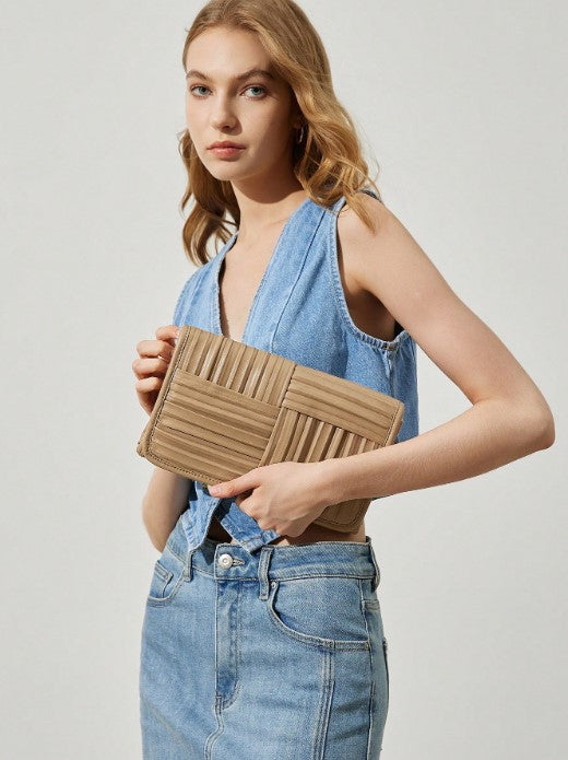Shein Women Clutch Travel Commute Work Elegance Exquisite Textures Bag -.