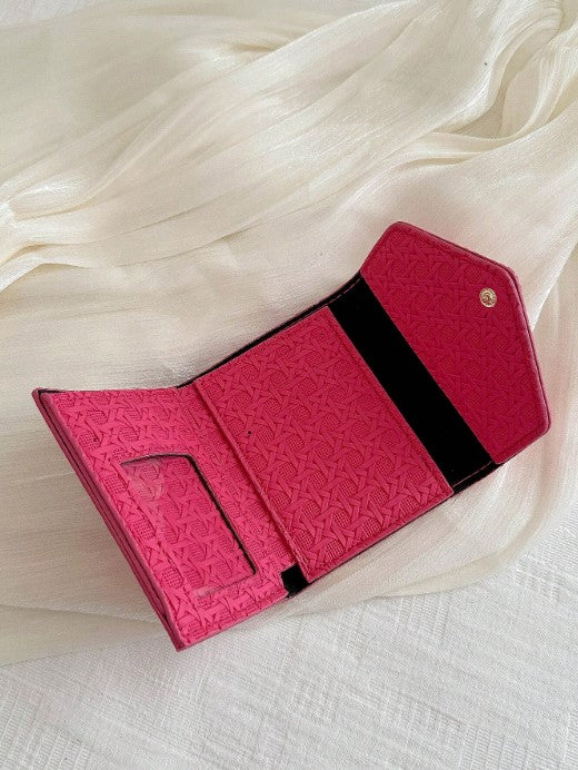 Shein 1pc Women's PU Braided Portable Bifold Short Wallet -.