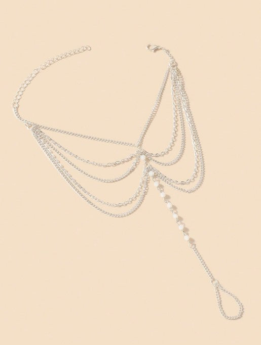 Shein Metal Layered Chain Anklet>