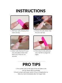 Shein 24pcs/Set Short Oval Shaped Ice-Clear & Pink & White Ombre False Nails >