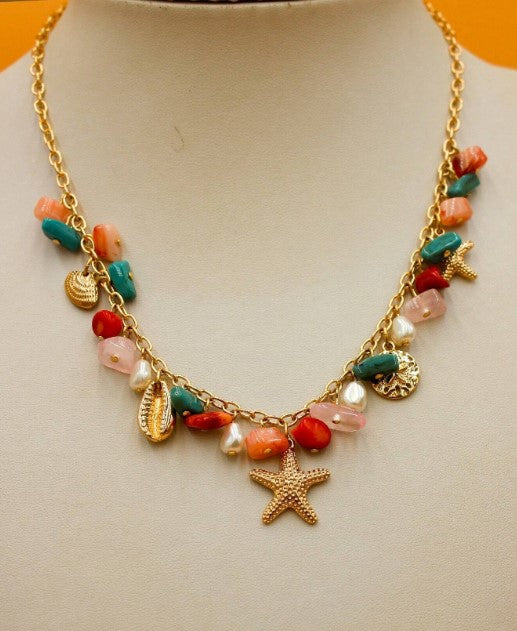 Shein 1pc Fashionable Ocean Theme Women Necklace>
