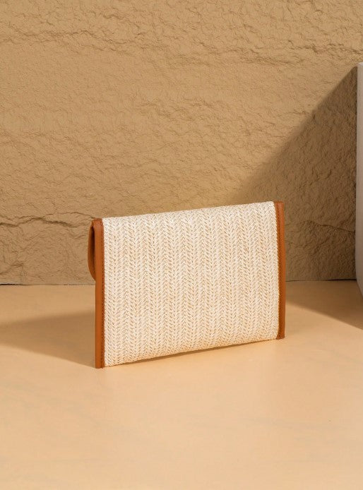 Shein New European & American Style Woven Clutch -.