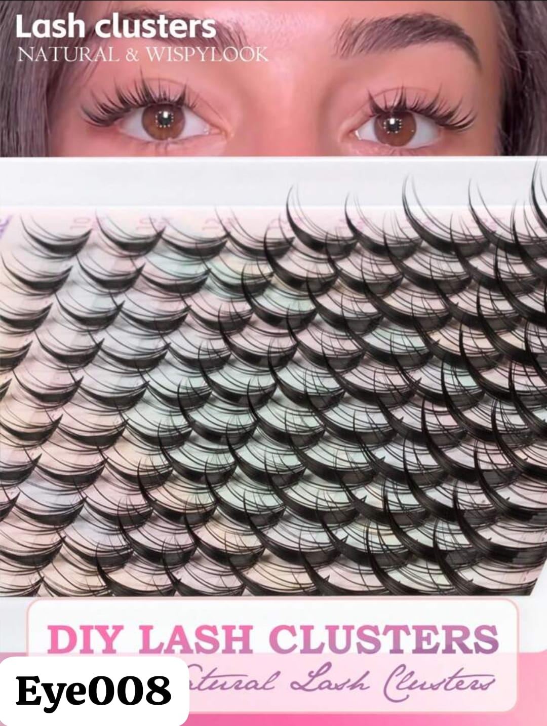 Shein 100pcs Fluffy Individual False Eyelashes, D Curl Voluminous & Lengthening, Code: Eye008