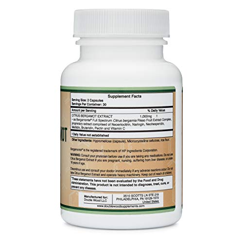 Double Wood Supplements Citrus Bergamot 1000 mg, 60 cap. -