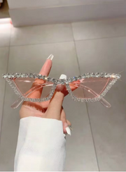 Shein Women's New Cat Eye Fashion Glasses, Rhinestone Decoration >