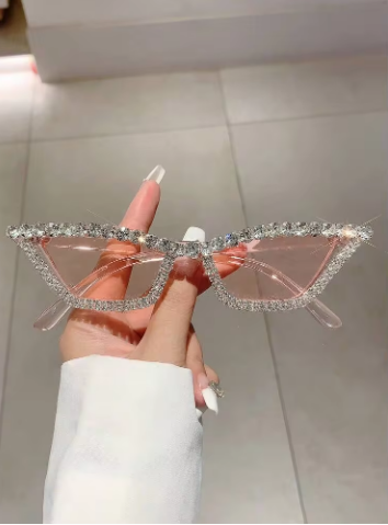 Shein Women's New Cat Eye Fashion Glasses, Rhinestone Decoration >