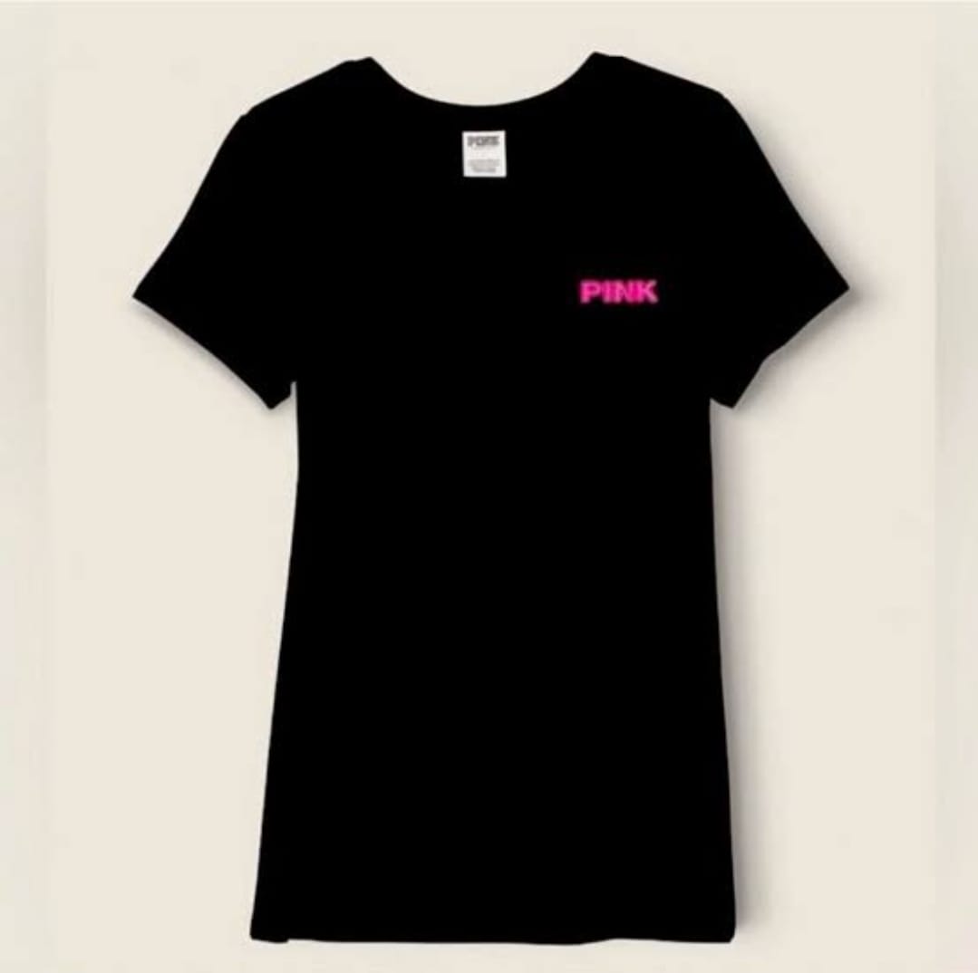 PINK Shine Logo Perfect T-Shirt, S +