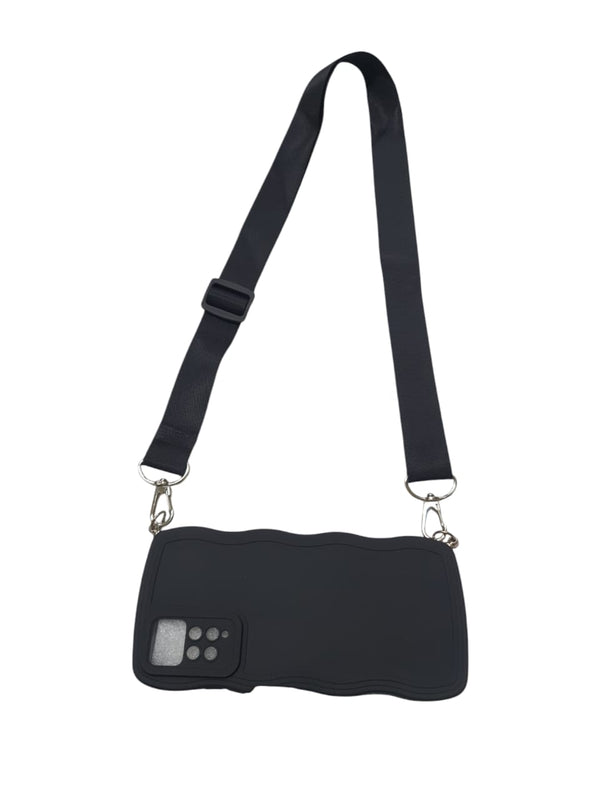 Shein Phone Charm Plain Phone Case With Crossbody Lanyard /