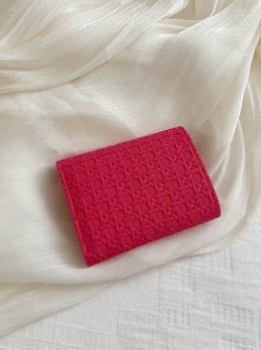 Shein 1pc Women's PU Braided Portable Bifold Short Wallet -.