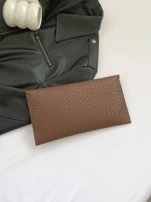 Shein New Design Mini Envelope Bag Crocodile Pattern Vintage Clutch>