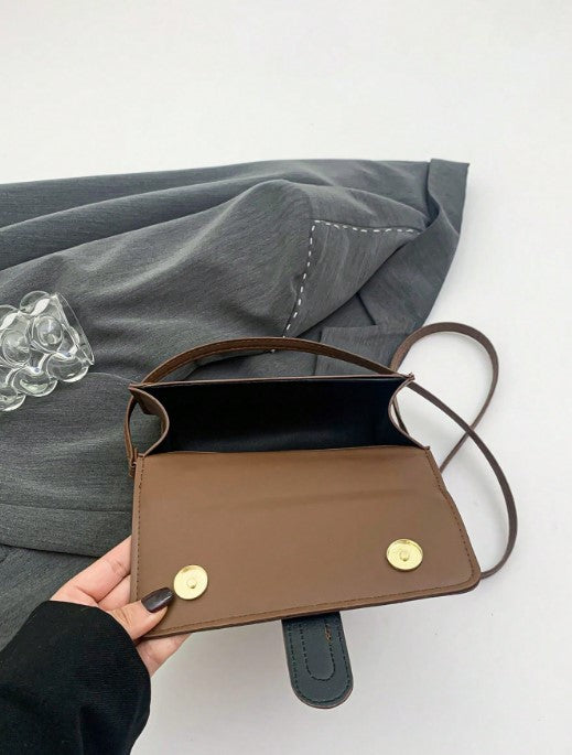 Shein Retro Fashion Leopard Print Small Square Hand Bag -.