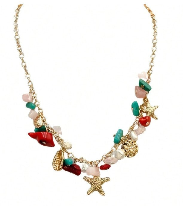 Shein 1pc Fashionable Ocean Theme Women Necklace>