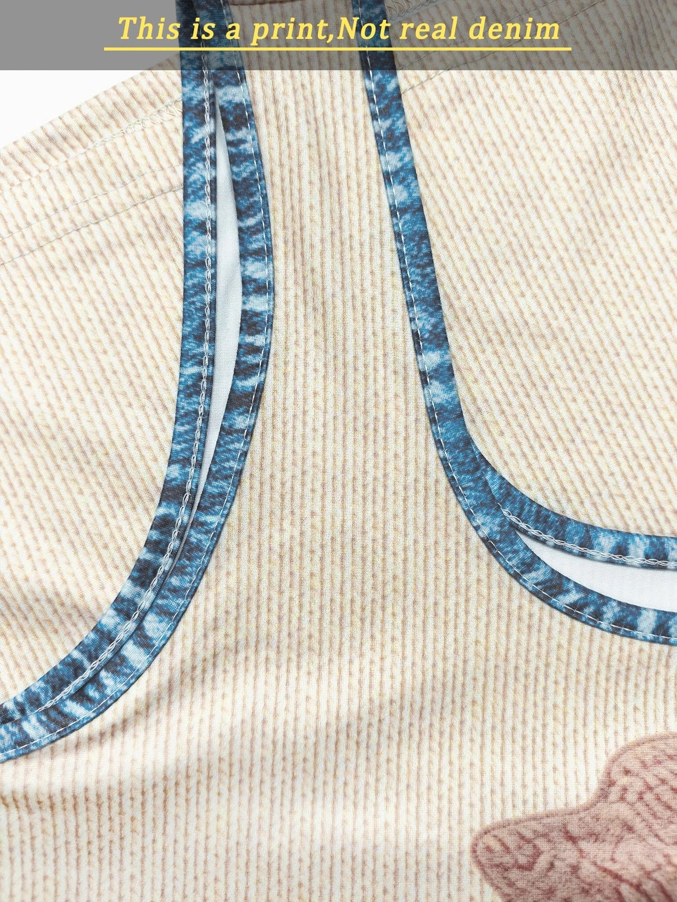 Women's Casual Dog Print Scoop Neck Fitted Tank Top Apricot