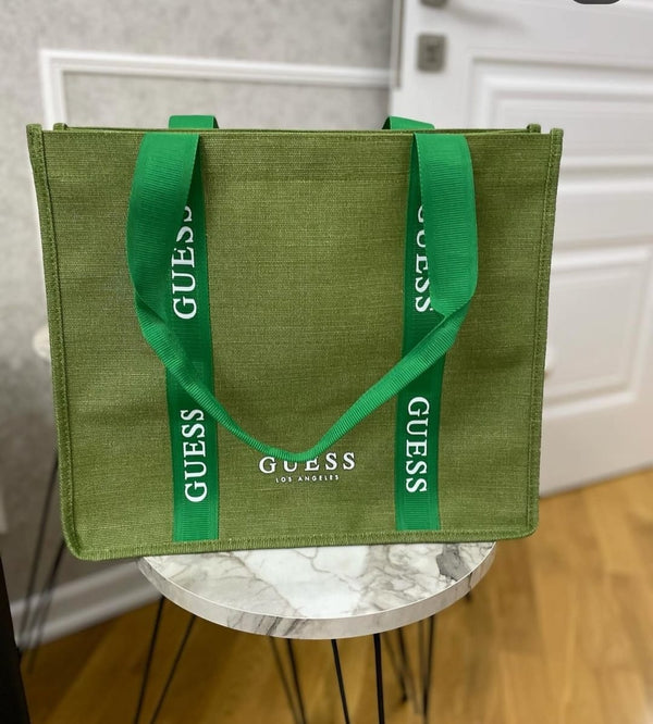 Guess Canvas Tote Gym Bag /