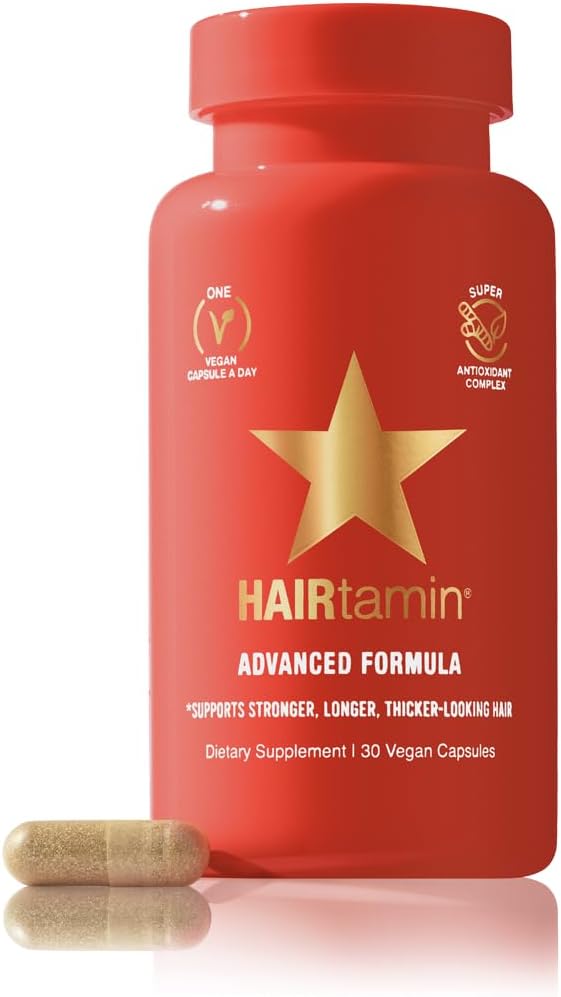 HAIRtamin Advanced Formula Hair Vitamins for Women & Men Biotin Capsules – 30 Count +