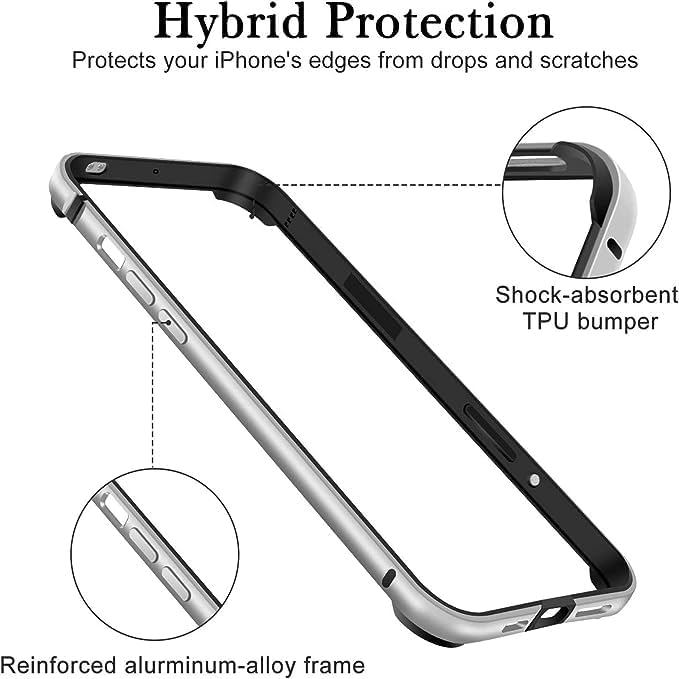 Aluminum Frame Metal Bumper Frame Slim Hard Case Cover for iPhone16 ProMax>
