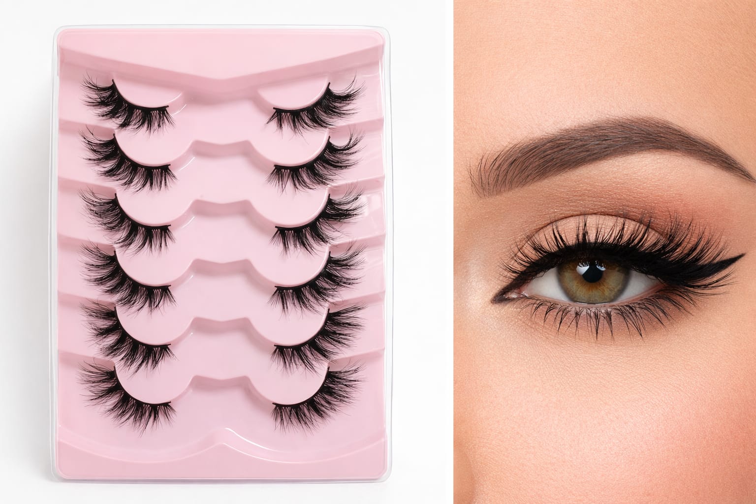 Shein Wispy 3D False Eyelashes for a Natural Glam Look – 7 Pair Set, Code: DHJ-2419 +