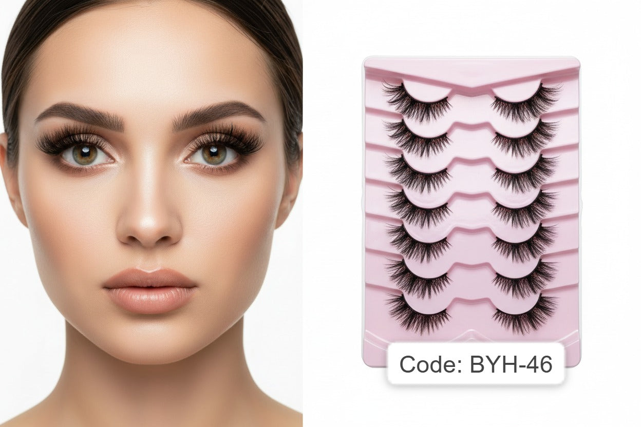 Shein Natural, Wispy, Cat-eye Effect for Eyelashes, Code: BYH46 +