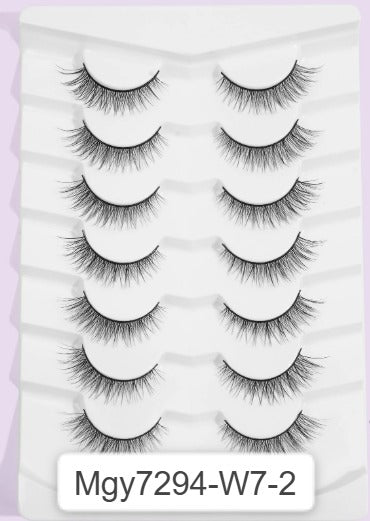 Shein MAGEFY 7 Pairs Of Natural Full False Eyelashes, Mgy7294-W7-2