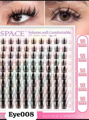 Shein 100pcs Fluffy Individual False Eyelashes, D Curl Voluminous & Lengthening, Code: Eye008