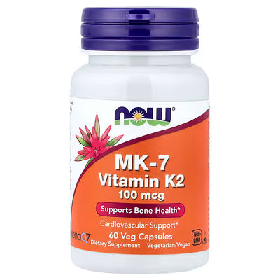 NOW Foods, MK-7 Vitamin K-2, 100 mcg, 60 Veg Capsules >