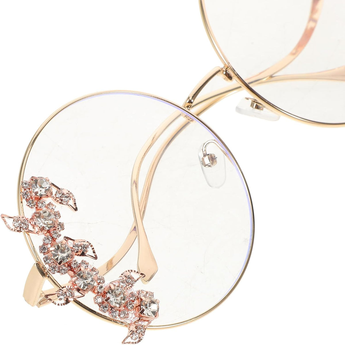 Women's Bohemian Colorful Metal Rhinestone Round Sunglasses