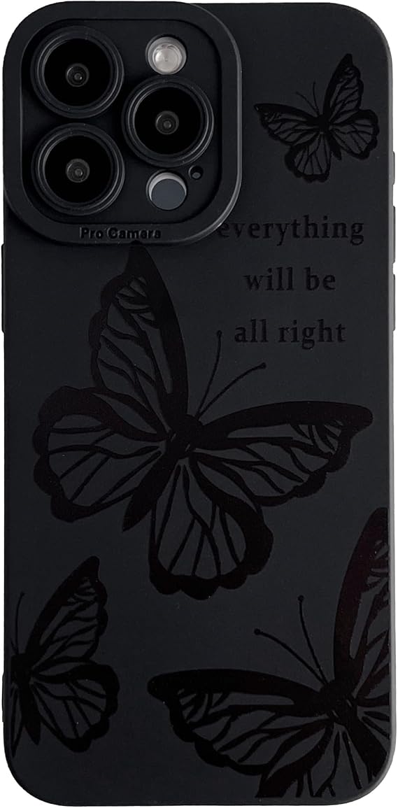 Cute Cool Butterfly Black Design for Iphone>