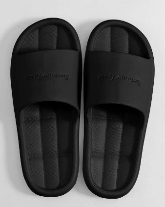 Shein Cool Black Slippers For Women, Size: 40-41*/