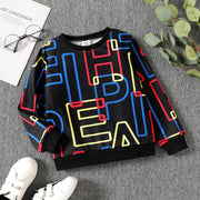 Pat Pat Stitching Fabric Lettering Sweatshirt, 6-7T +