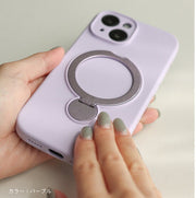 Liquid Silicone Magnetic Adsorption Protective Case With Stand For IPhone>