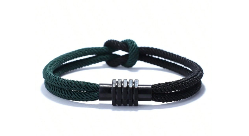 Men's Rope Bracelet  With  Infinity Knot, Contrast Color Survival Bracelet