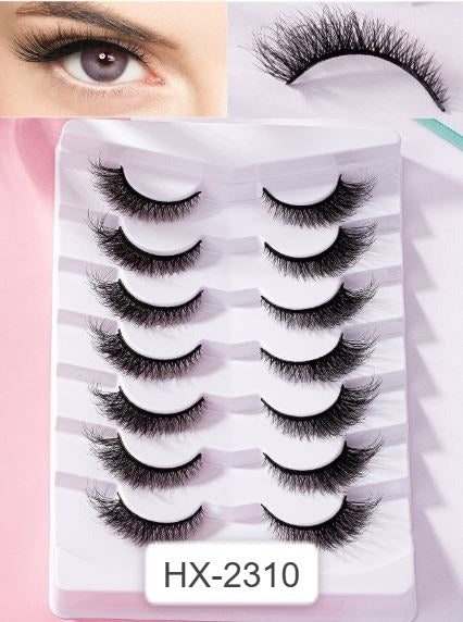 Shein 7 Pairs Full False Lashes 3D Stereoscopic Fishtail Eye, Code: HX-2310 +