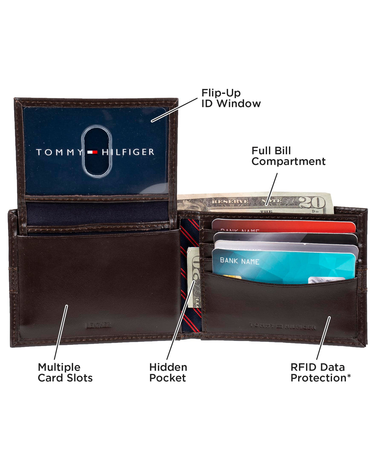 Men's Tommy Hilfiger Slim Leather Bifold Wallet