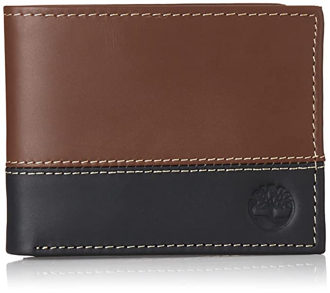 Timberland Men's Hunter Colorblocked Passcase, Black/Brown  +
