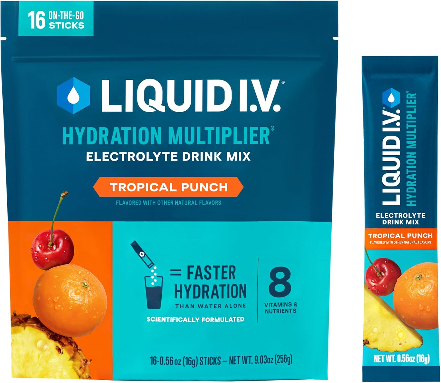 Liquid I.V.® Tropical Punch Hydration Multiplier® Powdered Electrolyte Drink Mix, 15 Count Packets