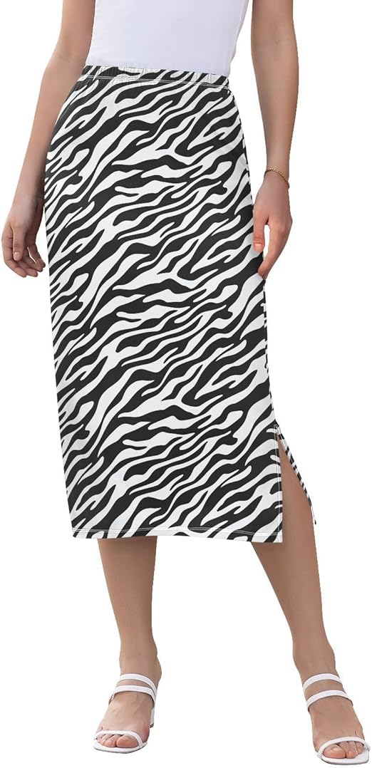 Shein Zebra Striped Women's Skirt, L +