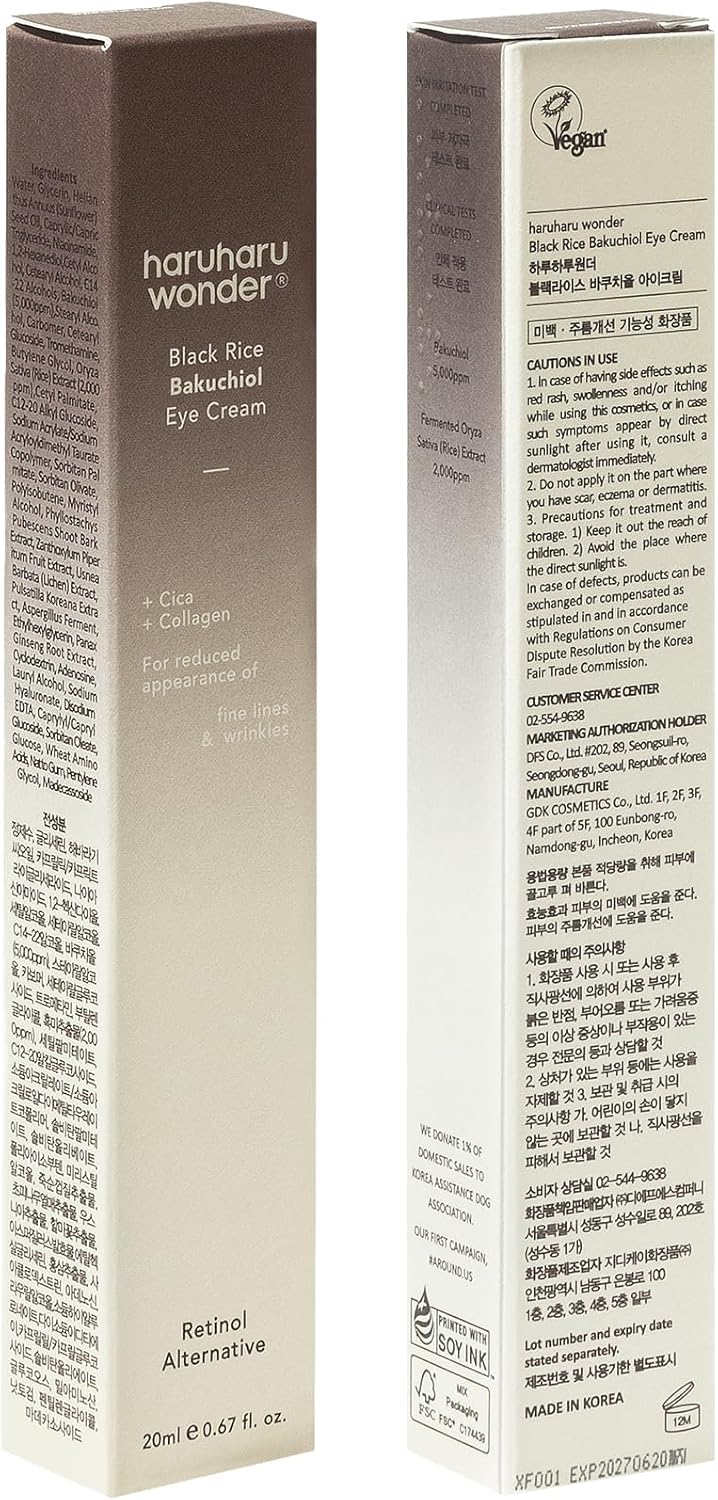 Haruharu Wonder Black Rice Bakuchiol Eye Cream -.