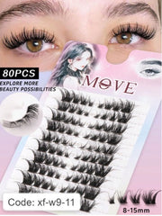 Shein 80Pcs C Curled Lash Clusters, Fox-Eye Effect, Code: XF-W9-11